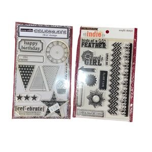 Indie Chic My Minds Eyes Terresa Collins Celebrate Clear Acrylic Stamps Stamping
